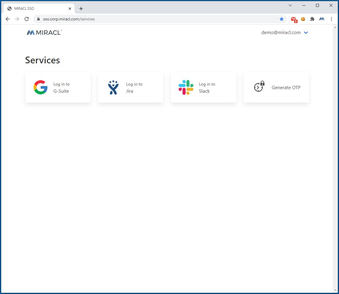 screenshot of MIRACL Trust